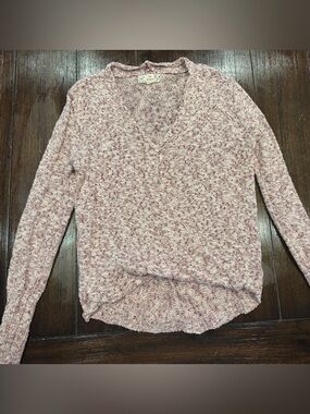 Pink Republic Marled Rose V-Neck Sweater